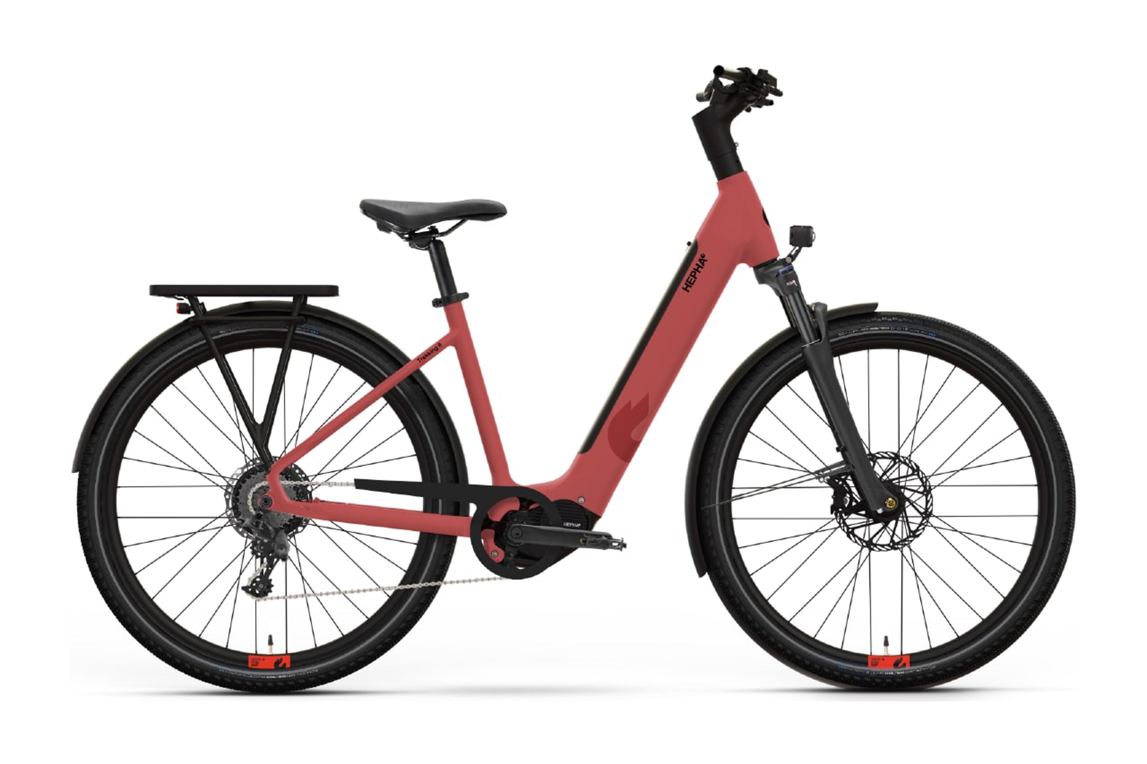 HEPHA Trekking 8 Performance E-Trekkingbikes (rot) 1